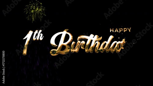 Happy 1st Birthday Animation: Colorful, Festive Motion Graphics