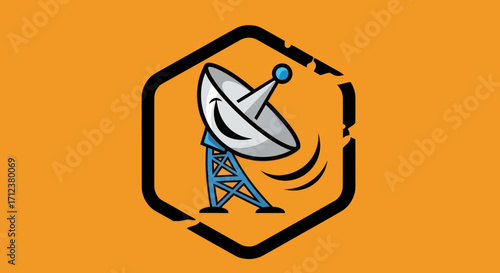 Satellite dish antenna technology communication.
