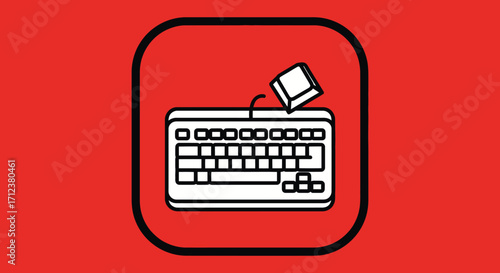 Keyboard with Detached Key: A Symbol of Technical Issues.