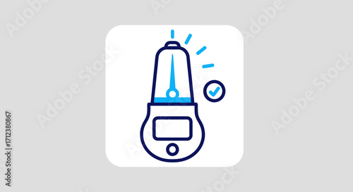 Smart personal blender icon with digital display for healthy smoothies.