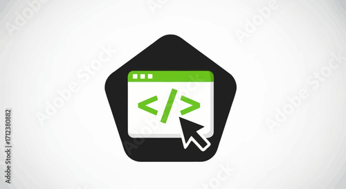Modern Flat Icon for Web Design and Programming.