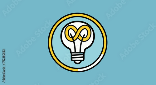 Creative lightbulb idea symbol representing innovation and inspiration.
