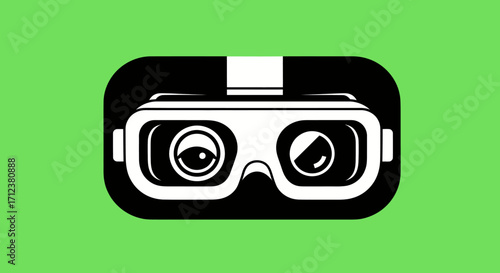 Modern Virtual Reality Headset Icon Symbol for Digital Experiences.