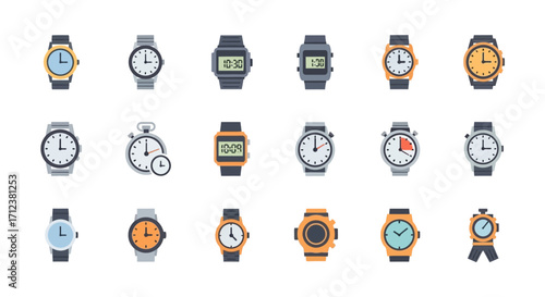 Collection of Various Wristwatches Displaying Different Designs and Styles.