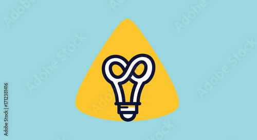 Infinite Idea Symbol Light Bulb Creativity Innovation Concept.