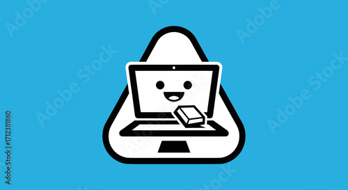 Laptop with external storage device technology digital device portable computer modern technology electronic device.