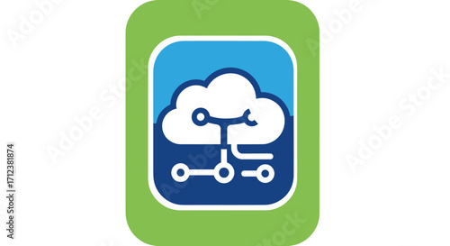 Cloud network icon representing data connectivity and distributed systems.