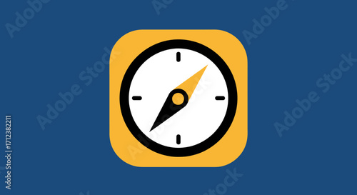 Stylized compass icon representing navigation direction and travel technology.
