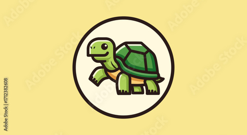 Adorable cartoon turtle illustration.