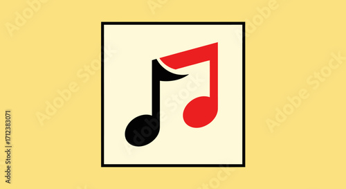 Musical Note Icon Design Graphic.