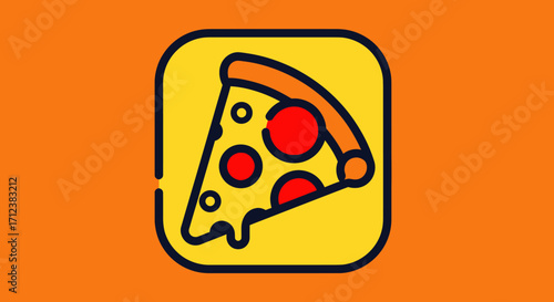 Delicious Pizza Slice Graphic Design.