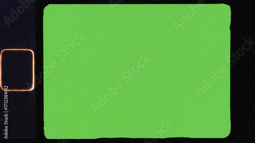 Super 8mm film strip overlay with green screen