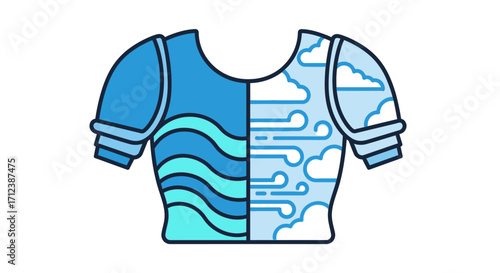 Conceptual Armor Representing Elements of Water and Air.