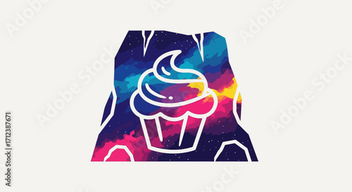 Cosmic Cupcake - A Sweet Treat from the Stars.