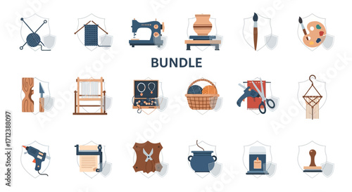 Crafting Bundle - A Collection of Handmade Art Supplies and Tools.