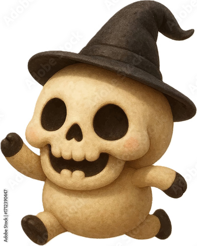 Skulls running around on Halloween