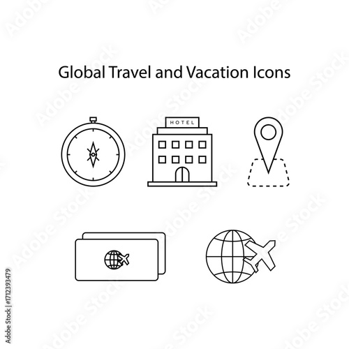 Global Travel and Vacation Icons