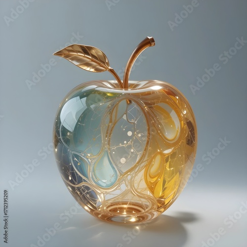 Wallpaper Mural golden apple in glass sphere Torontodigital.ca