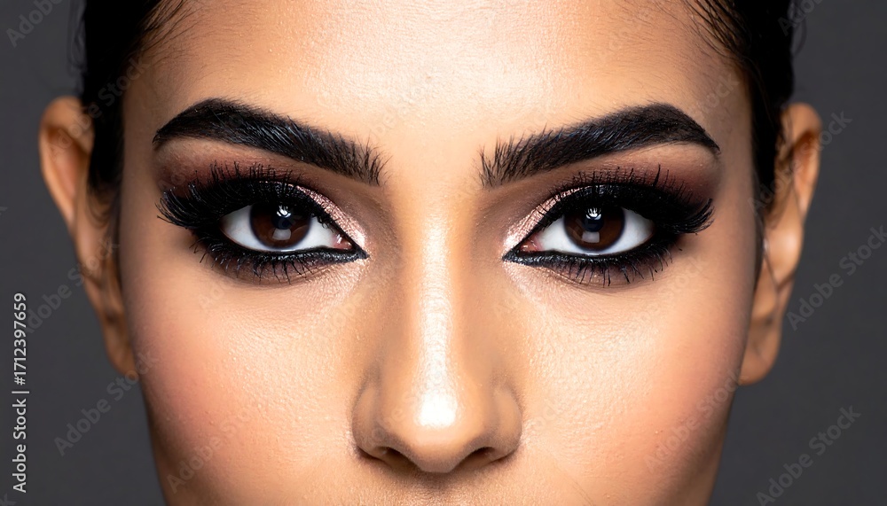 Naklejka premium Asian Eyes, Makeup close-up