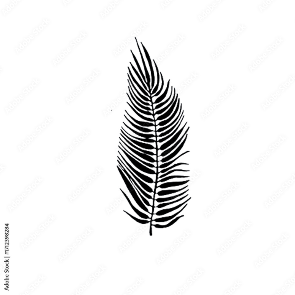 Fototapeta premium Vintage Palm Leaf Illustration