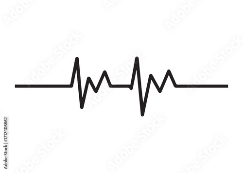 Heart beat line art Vector