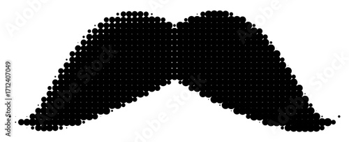 halftone mustache