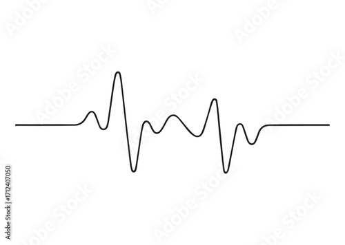 Heart beat line art Vector