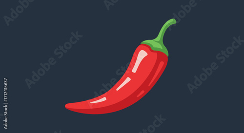 Vibrant Red Chili Pepper - A Fiery Culinary Delight.