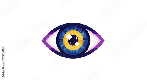 Watercolor Eye Illustration - A Detailed Look at Vision and Perception.