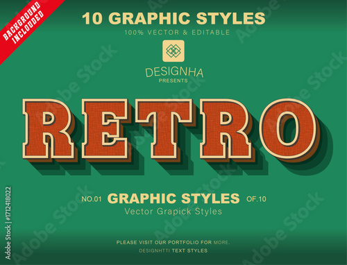 Retro typography style