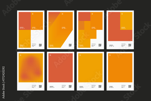 Set of Multiple Terracotta Flame Color Pallette Poster Design