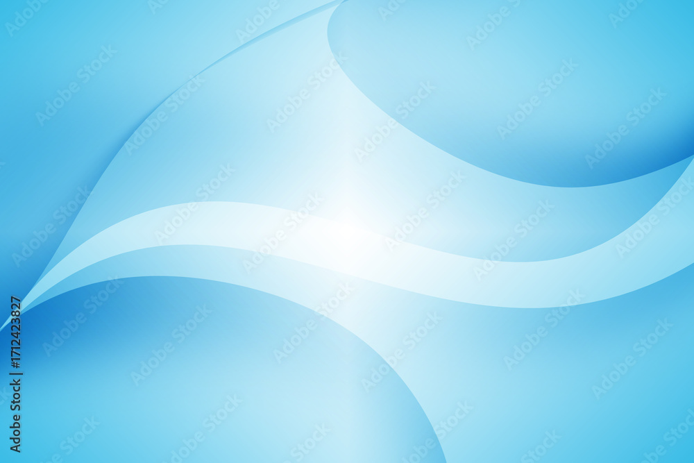 Fototapeta premium Abstract Blue Waves: A minimalist illustration of fluid, ethereal blue waves, creating a sense of calm, depth, and artistic elegance.