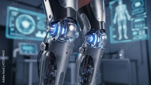 Advanced Bionic Leg Technology - The Future of Prosthetics and Human Augmentation.