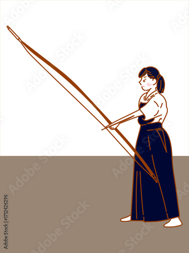 イラスト　部活　女性