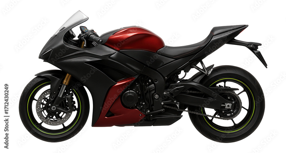 Obraz premium Sportbike with carbon fiber accents and full-color digital dashboard