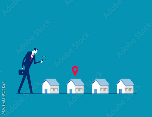Searching. Looking for real estate and accommodation valuation