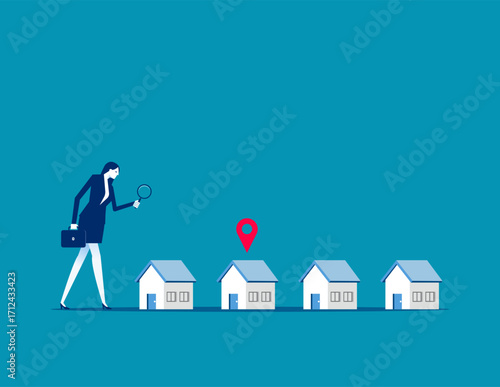 Searching. Looking for real estate and accommodation valuation