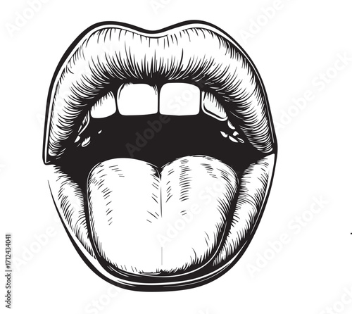 tongue vector illustration