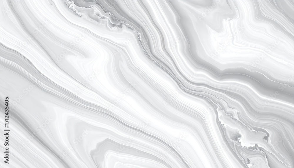 Obraz premium Abstract Marble Pattern in White and Gray Shades with Swirling Veins and Smooth Texture Elegant Background