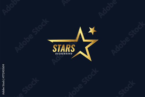 Modern golden star background for glamourous designs