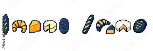 Delicious assortment of baked bread rolls and pastries arranged on a simple background