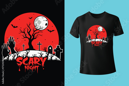 "Trick or Treat" typography Halloween t-shirt design.