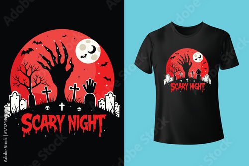 "Trick or Treat" typography Halloween t-shirt design.