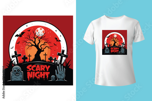 "Trick or Treat" typography Halloween t-shirt design.