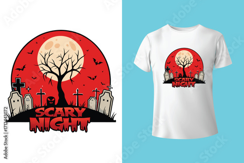 "Trick or Treat" typography Halloween t-shirt design.