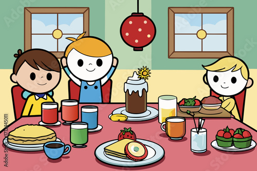 family at the table