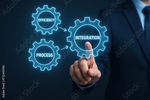 Wallpaper Mural Integration and efficiency improve business process through technology boosting optimization and productivity Torontodigital.ca