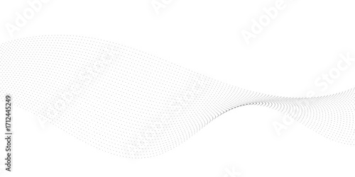  abstract halftone wave curvy doted line design elements with minimal texture reflecting on isolated on transparent background