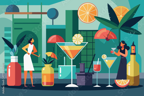 set of drinks