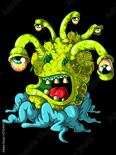 Psychedelic Eyeball Flower Monster